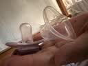 babycare安抚奶嘴新生儿咬胶超软宝宝睡觉神器仿真实感潘帕斯L码 紫色 实拍图