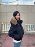 波司登（BOSIDENG）【谷爱凌同款】26冬新款90绒羽绒服女复古工装脱卸帽毛领保暖外套 【店长推荐】海滨深蓝5F77-卡码拍大 S 160/84A 体重约100-110斤 实拍图