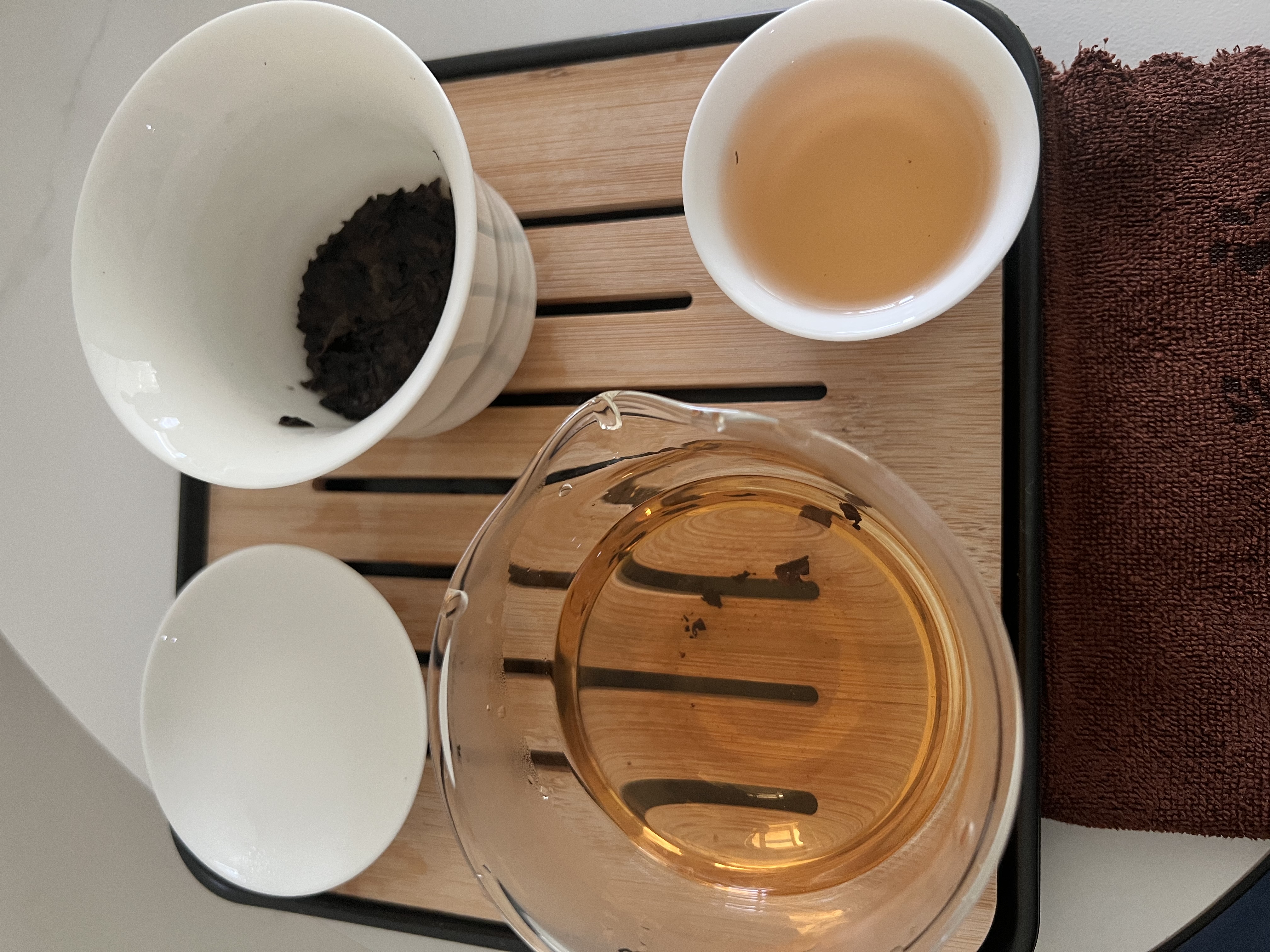 不拙便携式旅行茶具快客杯户外出差露营茶具茶杯一壶三杯白瓷山水盖碗 实拍图