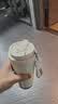 SZTAA保温杯咖啡杯316不锈钢陶瓷男女士吸管杯便携车载水杯茶杯伴手礼 白色520ml咖啡杯 实拍图