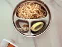 COOKSS儿童餐盘316不锈钢分格餐具辅食碗宝宝吸盘注水保温碗叉勺粉 实拍图