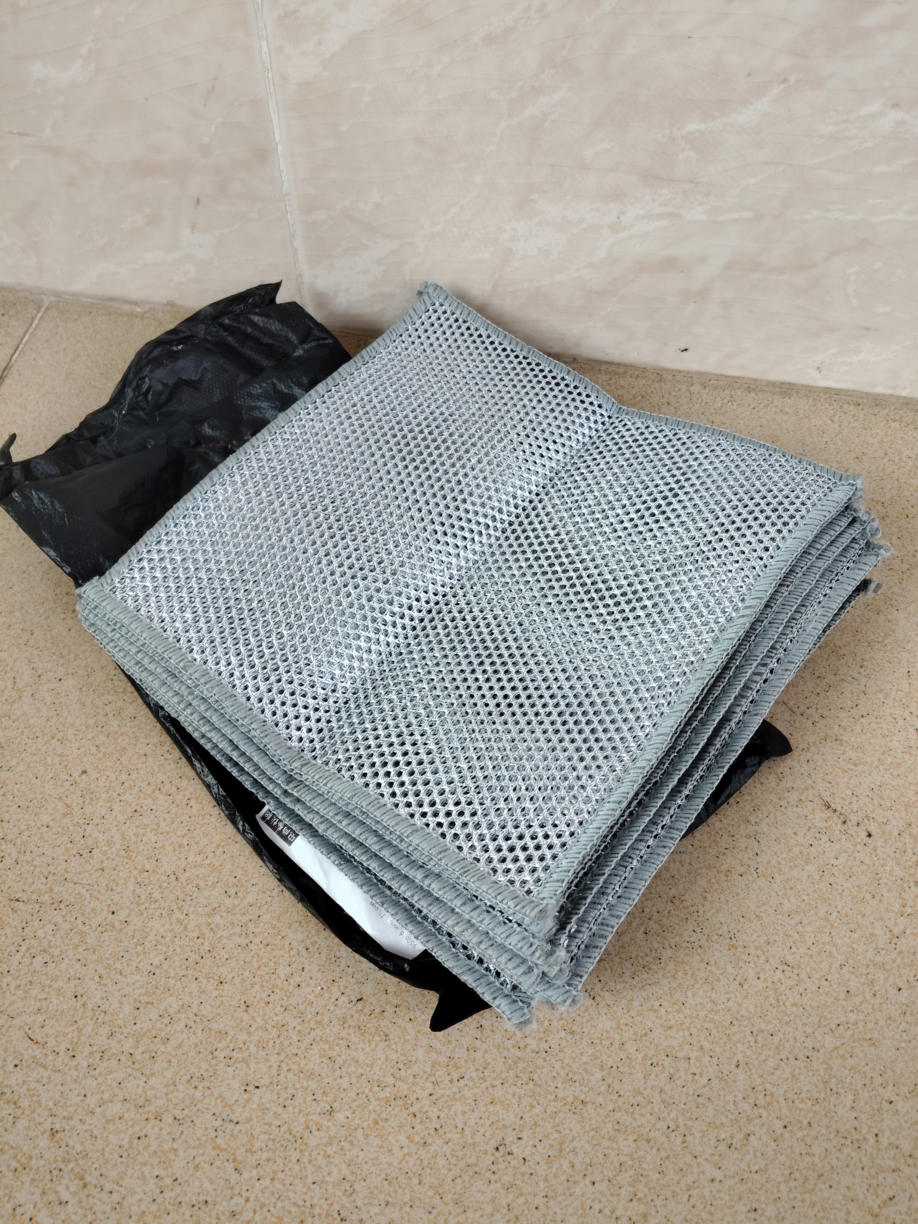 银丝抹布双面网格洗碗布不沾油易清洗抹布家用刷锅洗碗强力耐磨 钢丝抹布【10条】双层 实拍图