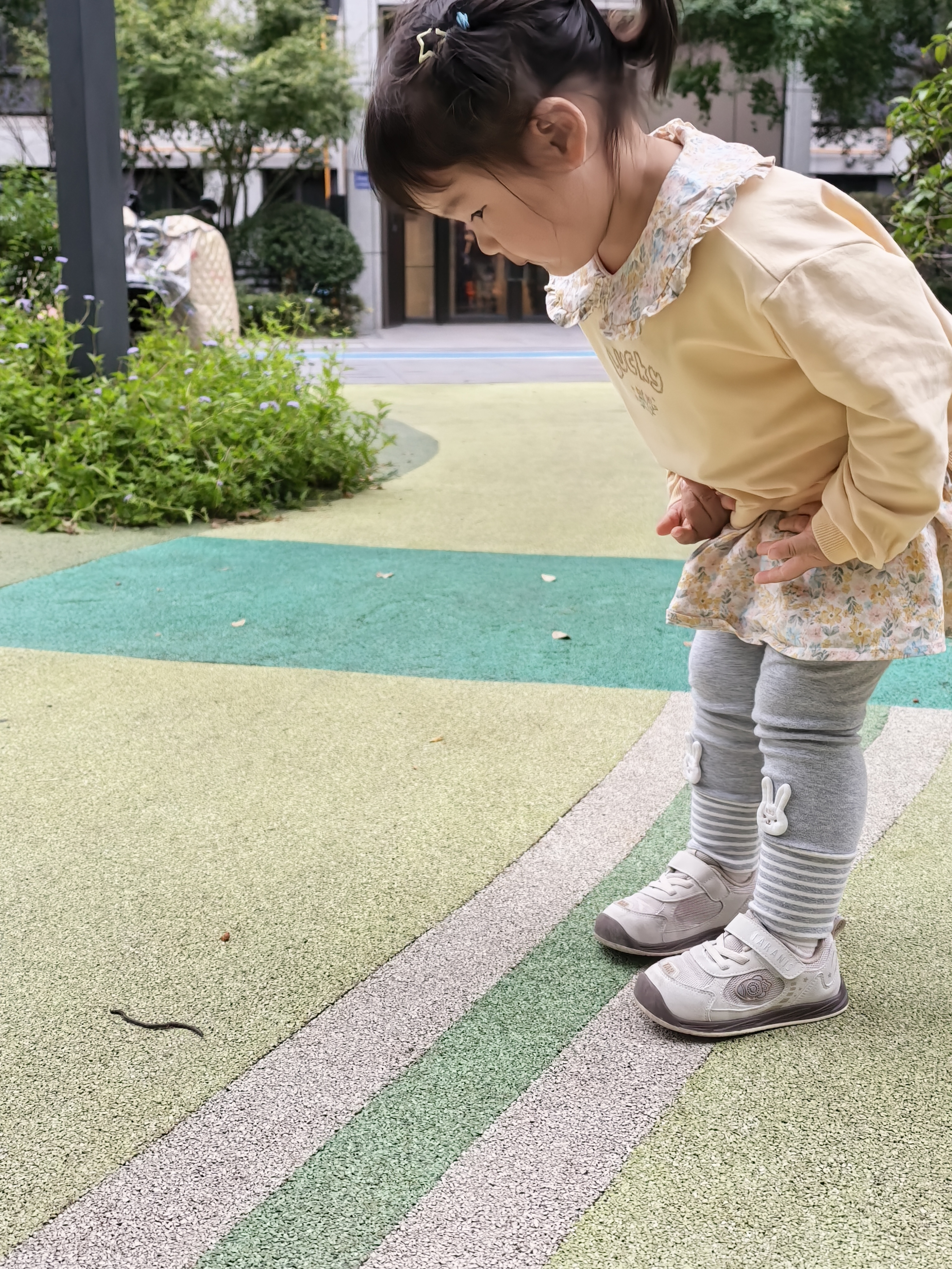 戴维贝拉女童连衣裙秋装儿童洋气卫衣裙小童宝宝拼接裙子 实拍图