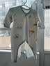 童泰新生婴儿衣服连体衣秋冬加厚夹棉初生宝宝蝴蝶衣爬服 蓝色 59cm 实拍图