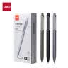 得力（deli）乐素臻顺滑商务按动中性笔签字笔0.7mm子弹头办公用品文具黑笔水笔金属喷漆黑色12支A12-07 实拍图