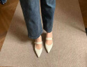 卓诗尼玛丽珍女鞋法式尖头2024春季新款时尚百搭休闲女士单鞋 米白色跟高2.5CM 37 标准码 晒单实拍图