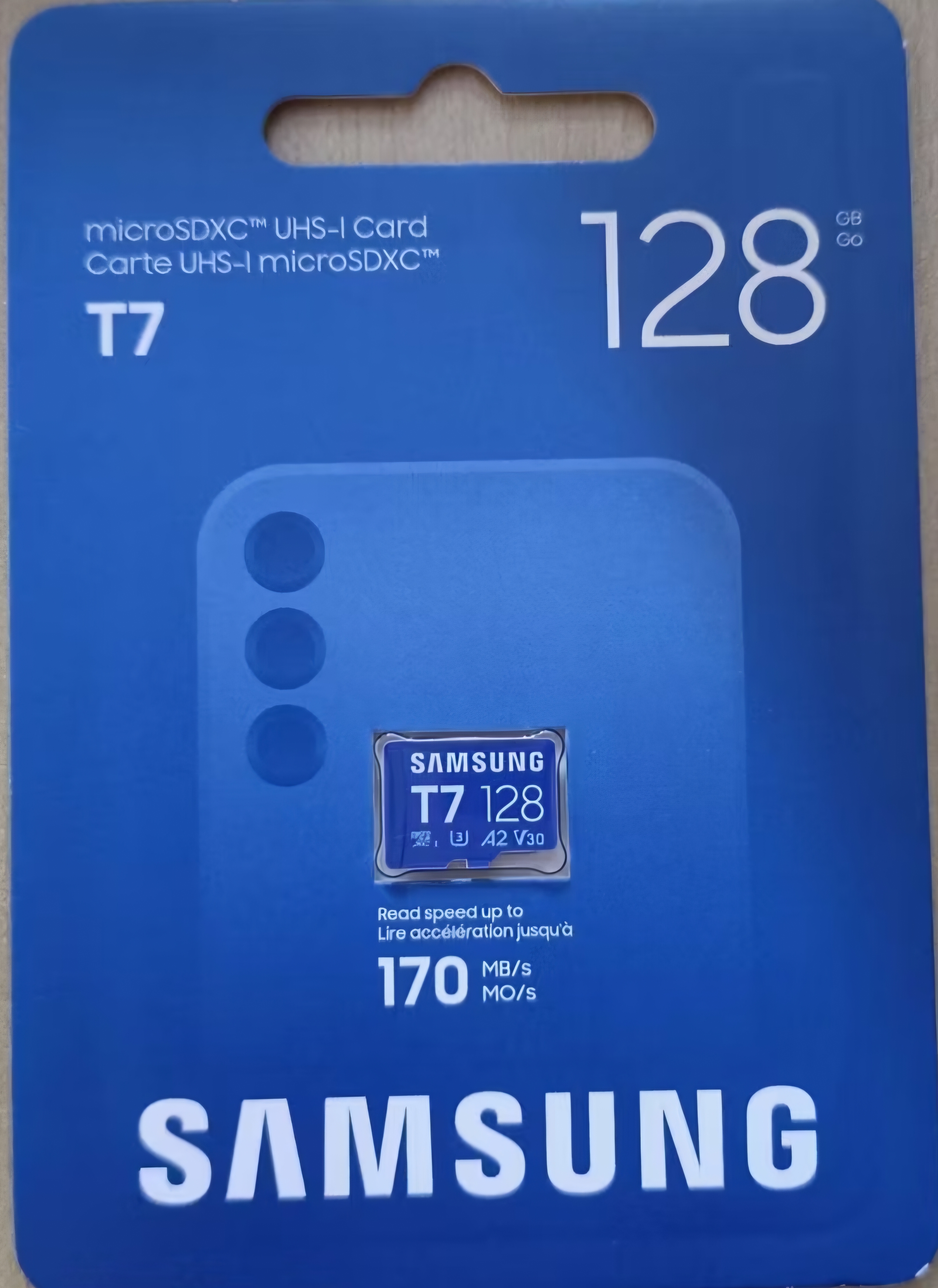 三星（SAMSUNG）128GB TF(MicroSD)内存卡T7 适配运动相机Pocket监控行车记录仪耐久卡 支持4K视频 读170MB/s 实拍图