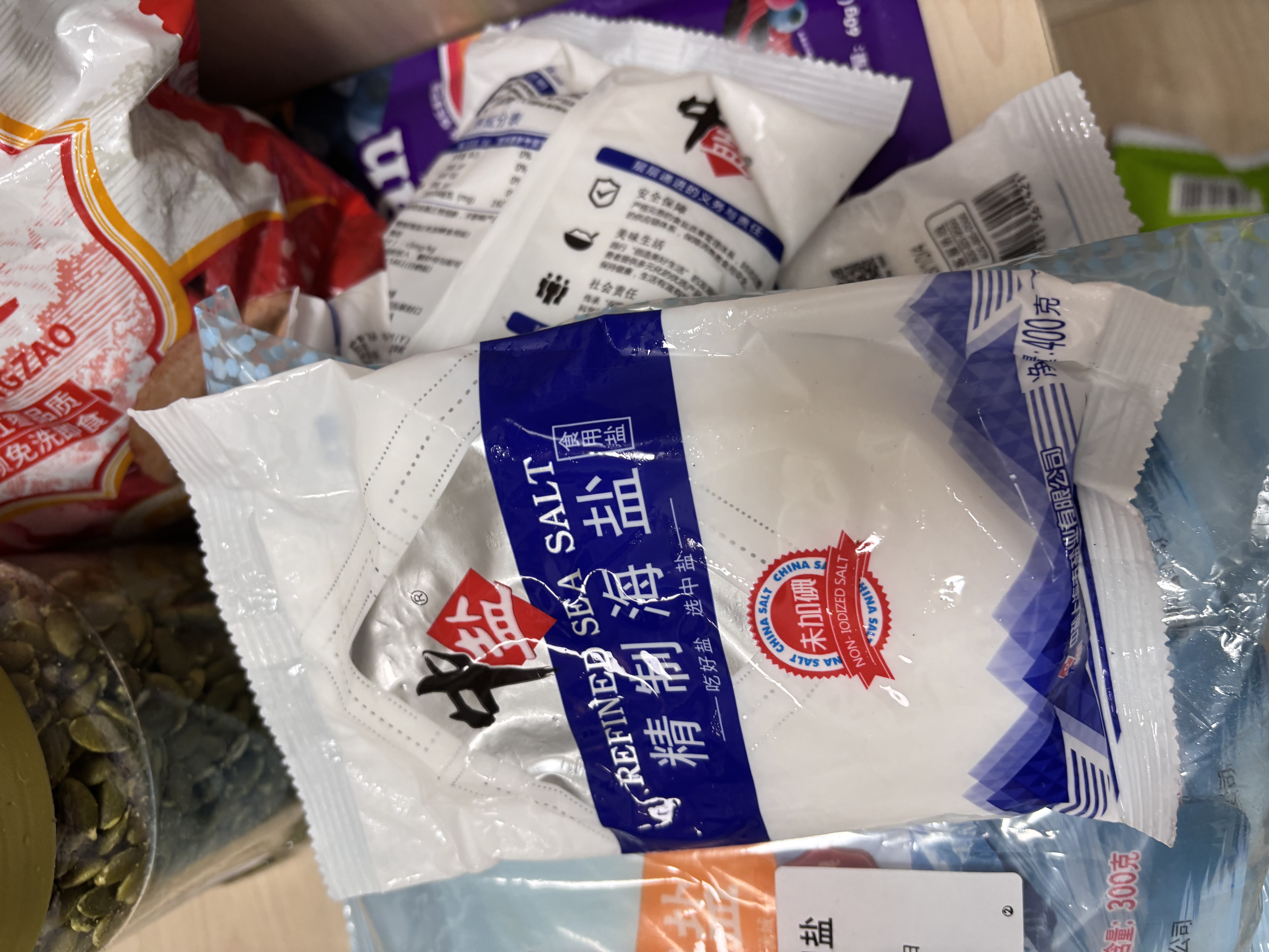 中盐 精制海盐400g【未加碘】炒菜调料食用海盐 无碘海盐 中盐出品 实拍图