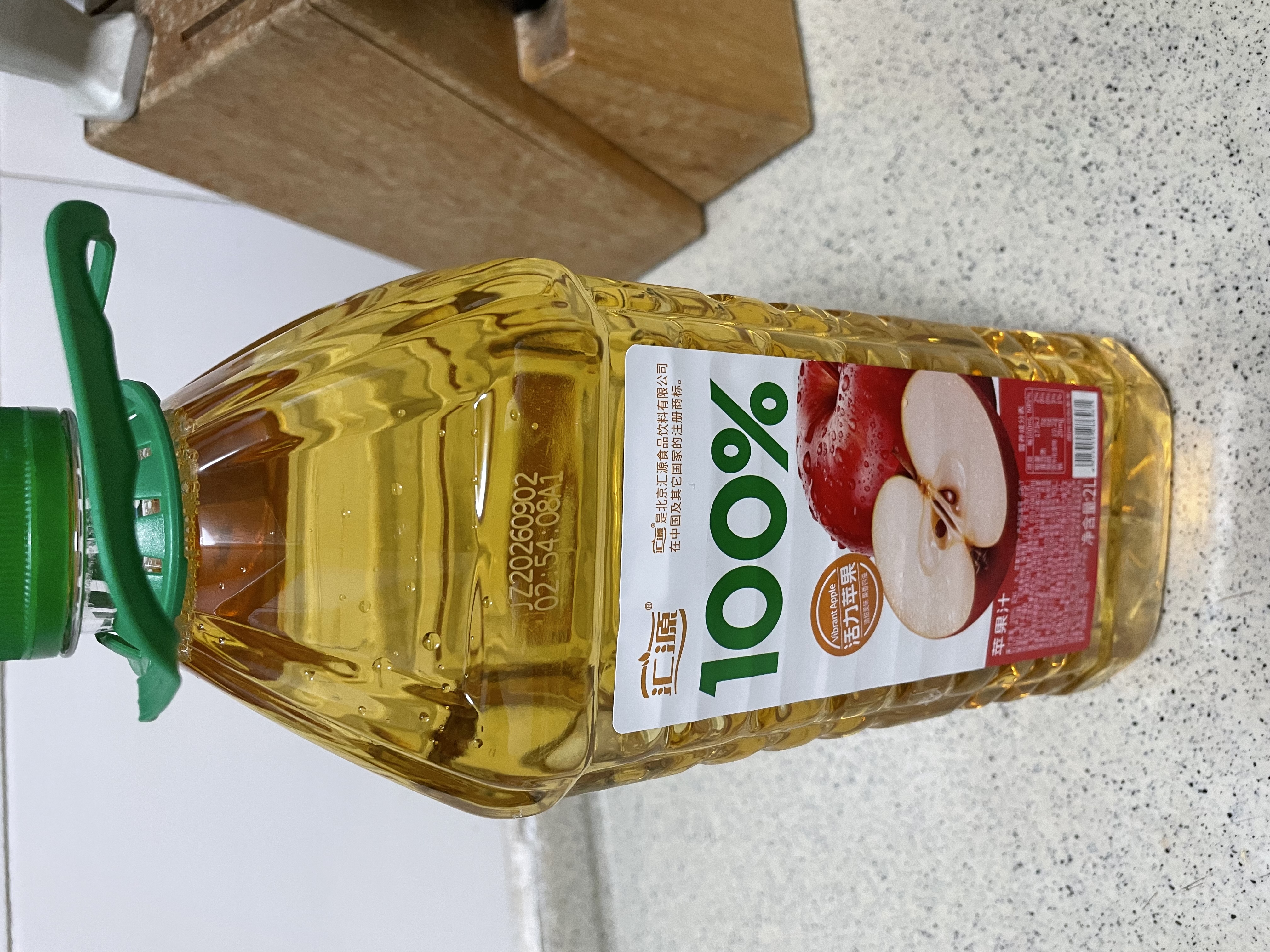 汇源100%苹果汁2000ml*1瓶实惠大桶家庭分享聚餐游玩畅享2L 实拍图