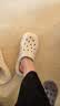 洁丽雅手术室洞洞鞋男士夏季外穿防滑沙滩凉鞋踩屎感厚底防臭医用拖鞋男 米色 【1.0推荐款丨蜂窝防滑 久站不累】 40-41 【适合39-40码】 实拍图