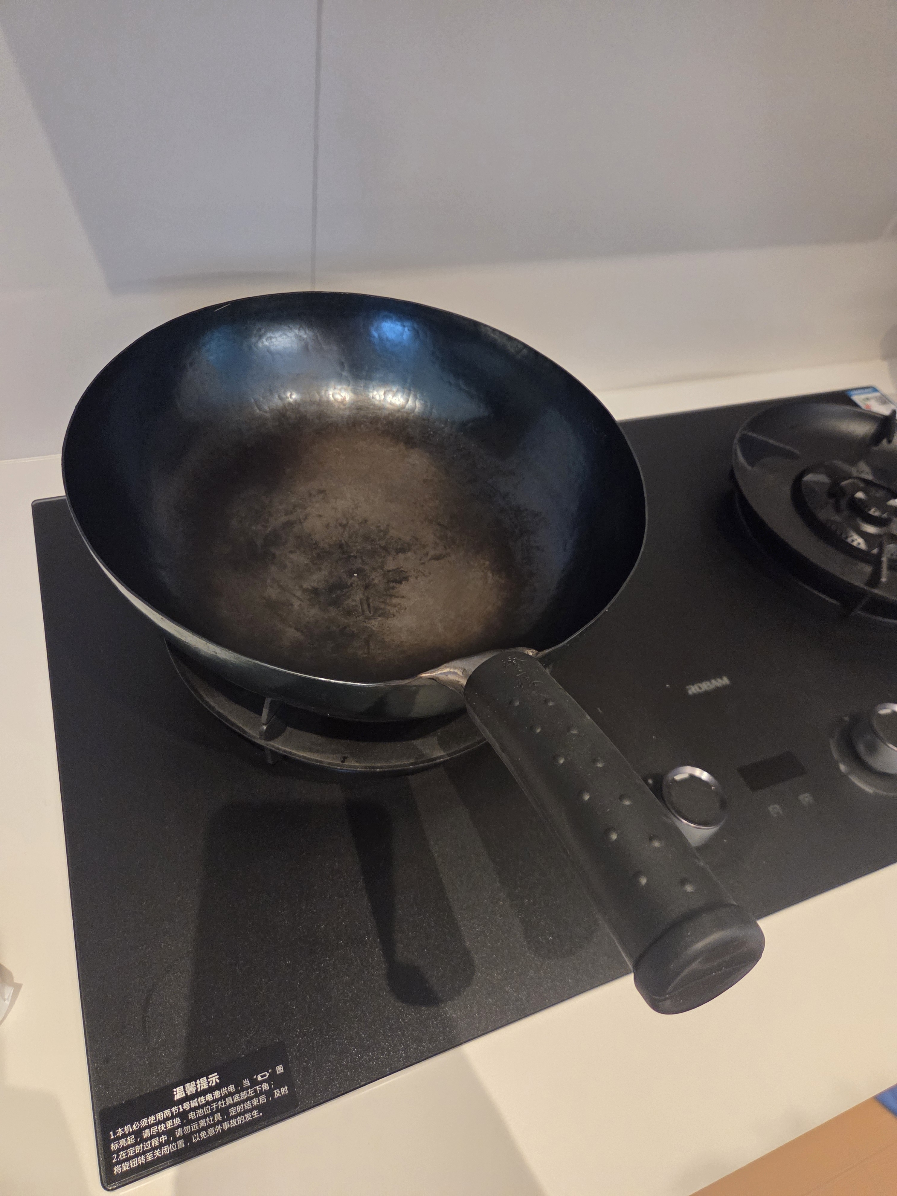 臻三环章丘铁锅熟炒锅手工锅不易粘锅炒锅无涂层炒菜锅舌尖拍摄一环宗师 古法烤蓝适合3-5人（单锅款） 32cm 实拍图