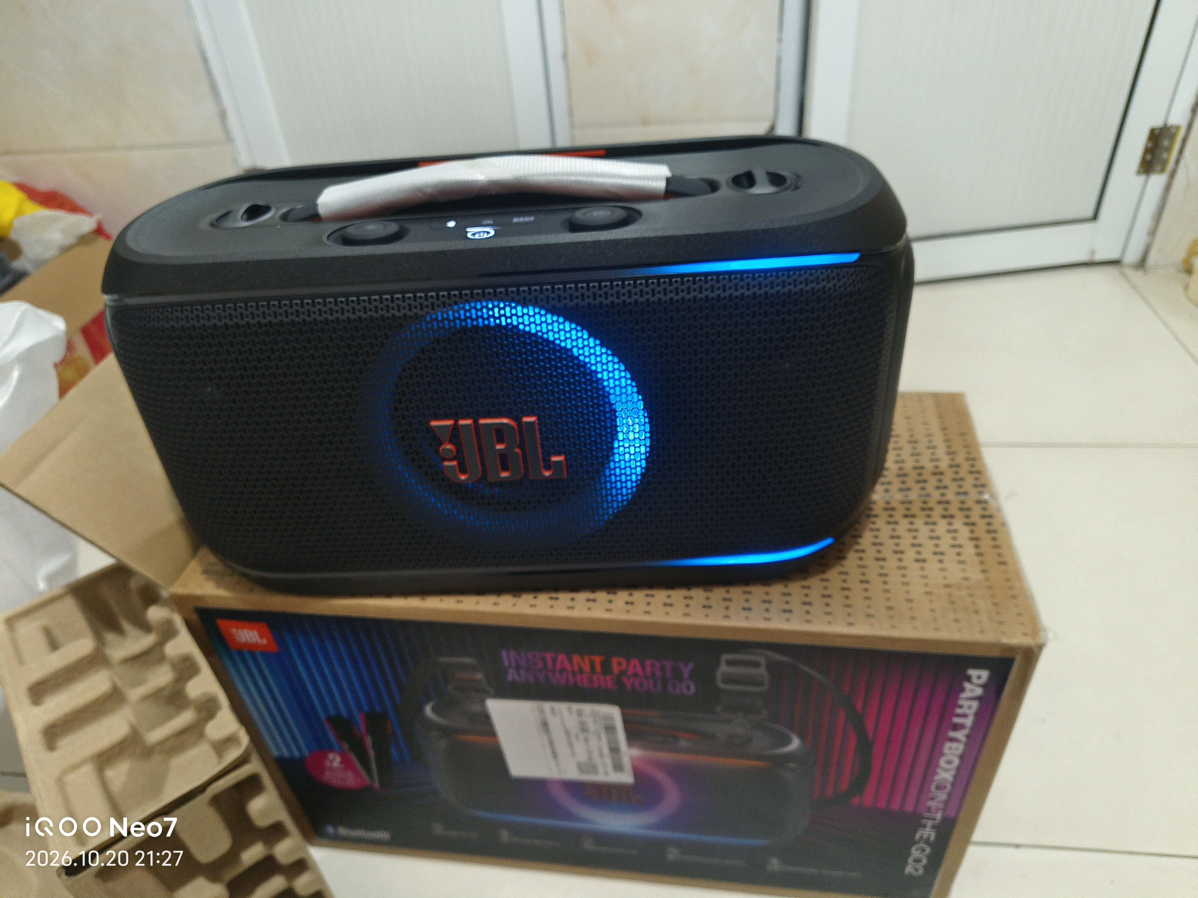 JBL音响 PARTYBOX ON THE GO2 KTV音响 蓝牙音箱 家庭k歌一体机卡拉OK户外音响无线互联长续航 实拍图