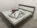 迎裕财实木1.8m软包双人床主卧现代简约单人出租屋床 灰软包床【加厚跑量款】 1.8*2米框架结构【促销款】 实拍图