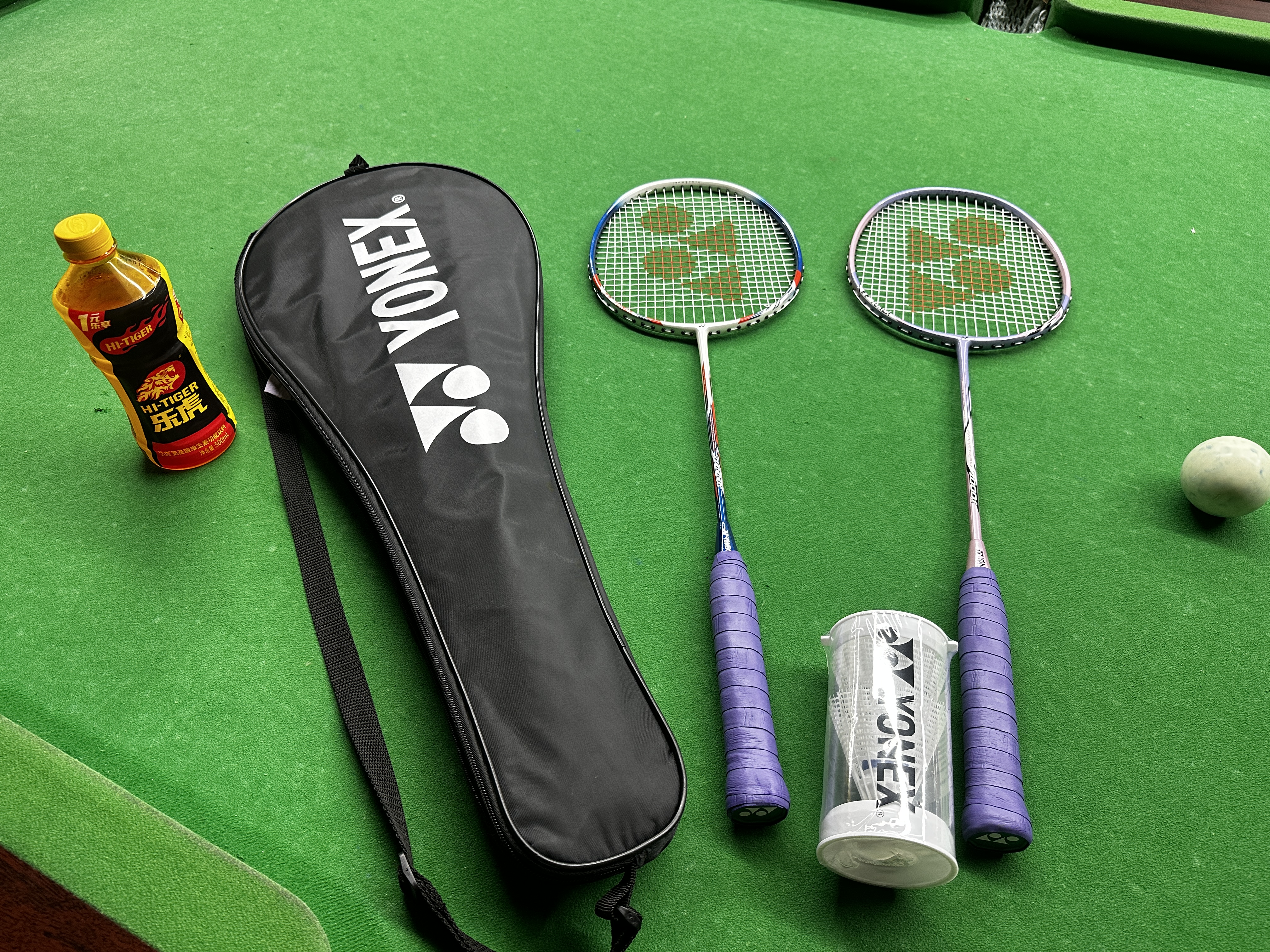 尤尼克斯（YONEX）羽毛球拍对拍碳素中杆锐速训练NR7I藏青/薰衣草已穿线附球+手胶 实拍图