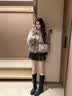 MSBEAST野兽小姐 高实穿度立领正肩时髦双色白狐坎毛皮草外套丨首尔月光 幻影清灰-双色晕染 M 实拍图
