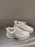 斯凯奇（Skechers）女鞋小白熊女士休闲鞋子厚底增高百搭运动软底老爹鞋女99999863 白色/海军蓝色/WNV 37.5 实拍图
