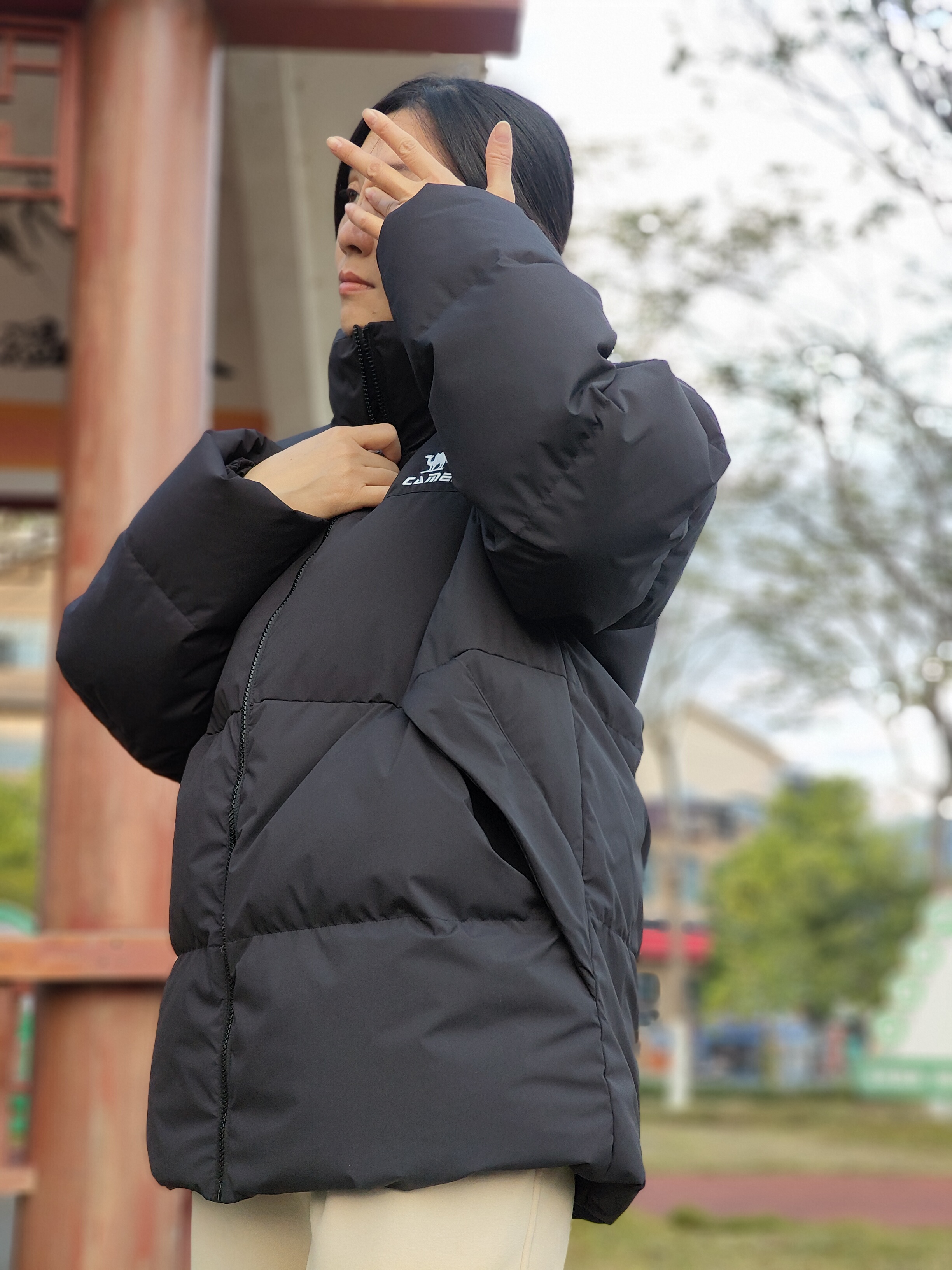 骆驼（CAMEL）CamelTex户外御寒冲锋衣男女同款防油污外套三合一登山服  M 实拍图