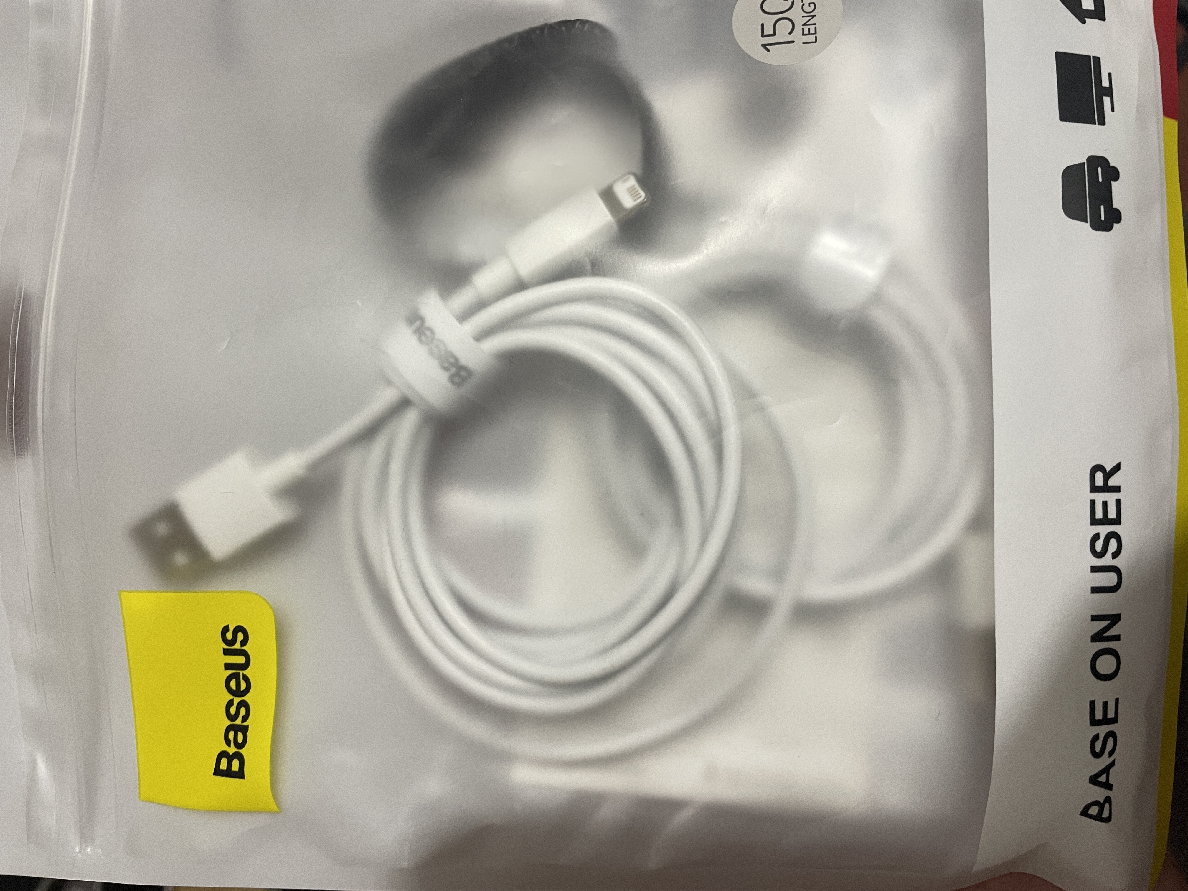 倍思苹果快充数据线2.4A充电线适用iPhone14/13/12Pro Max/XR/Xs/11/8手机ipad平板车载1.5米【2条装】 实拍图