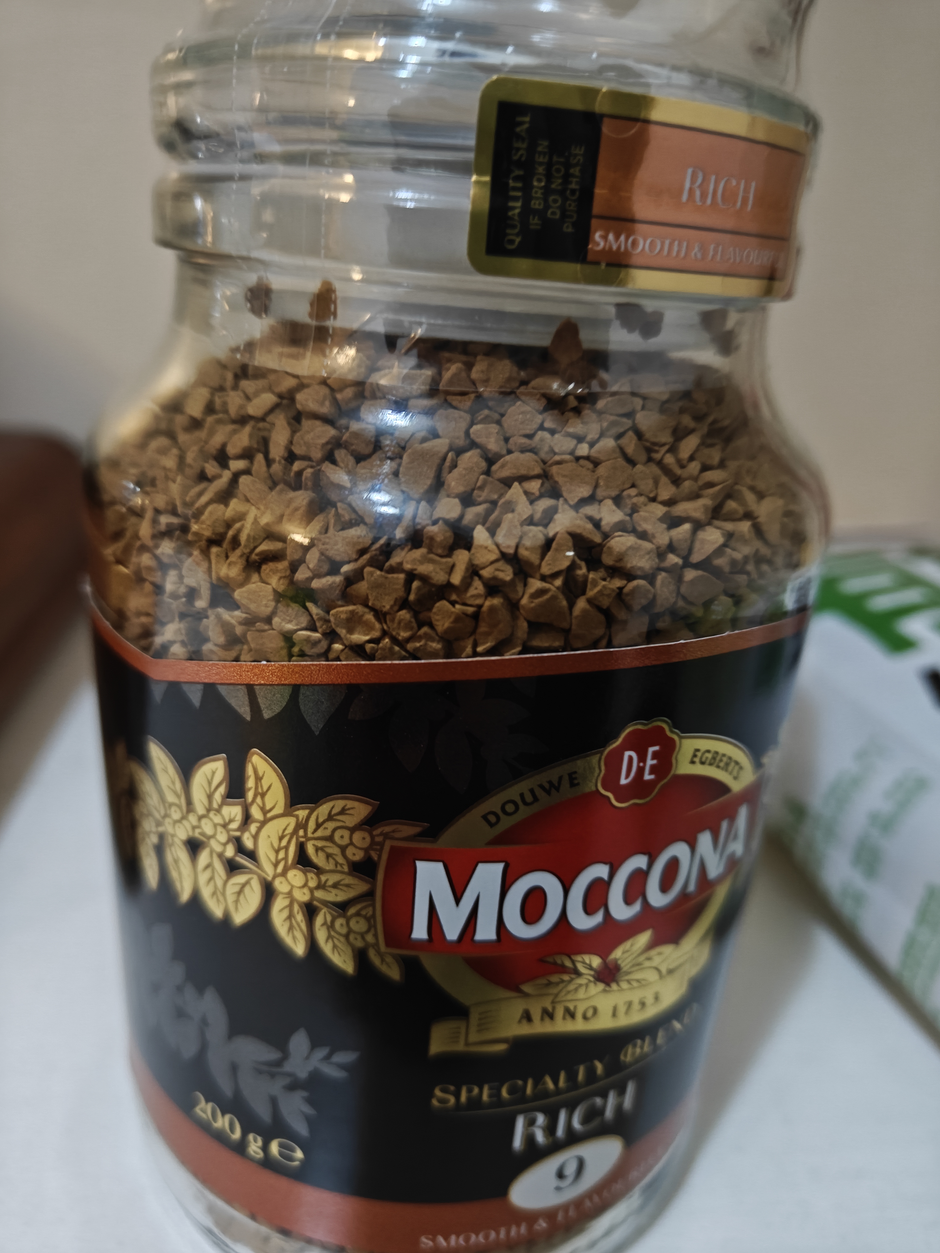 摩可纳（Moccona）浓醇9号 冻干速溶黑咖啡200g瓶装 深烘进口拿铁美式冷萃0脂0糖 实拍图
