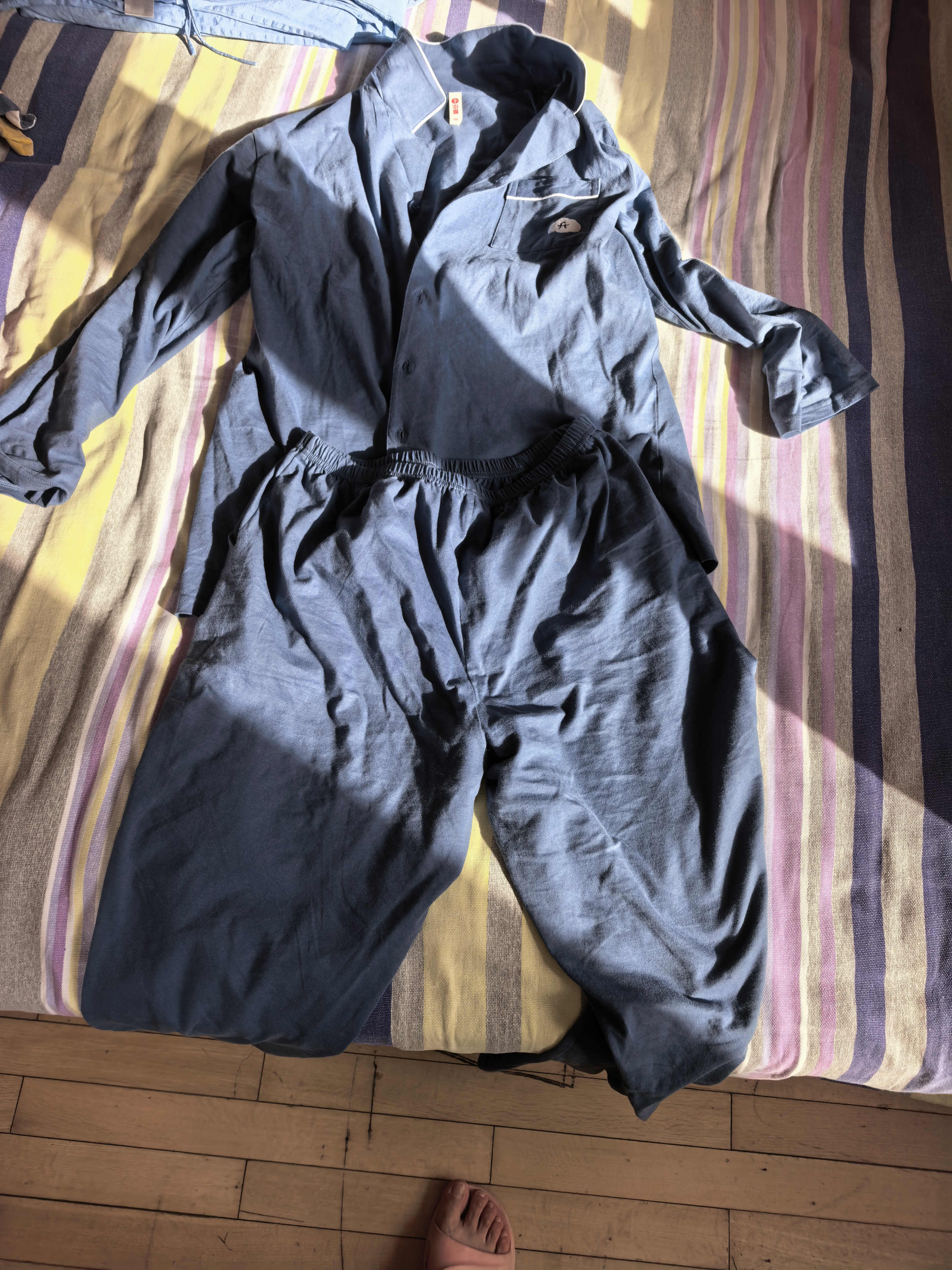 芬腾睡衣男100%纯棉26年秋季新款男士睡衣翻领开衫家居服套装 实拍图
