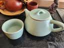 祥业song杯子汝窑泡茶壶陶瓷大号功夫茶具西施壶汝瓷单壶提梁壶泡茶器 大石瓢壶 260ml 实拍图