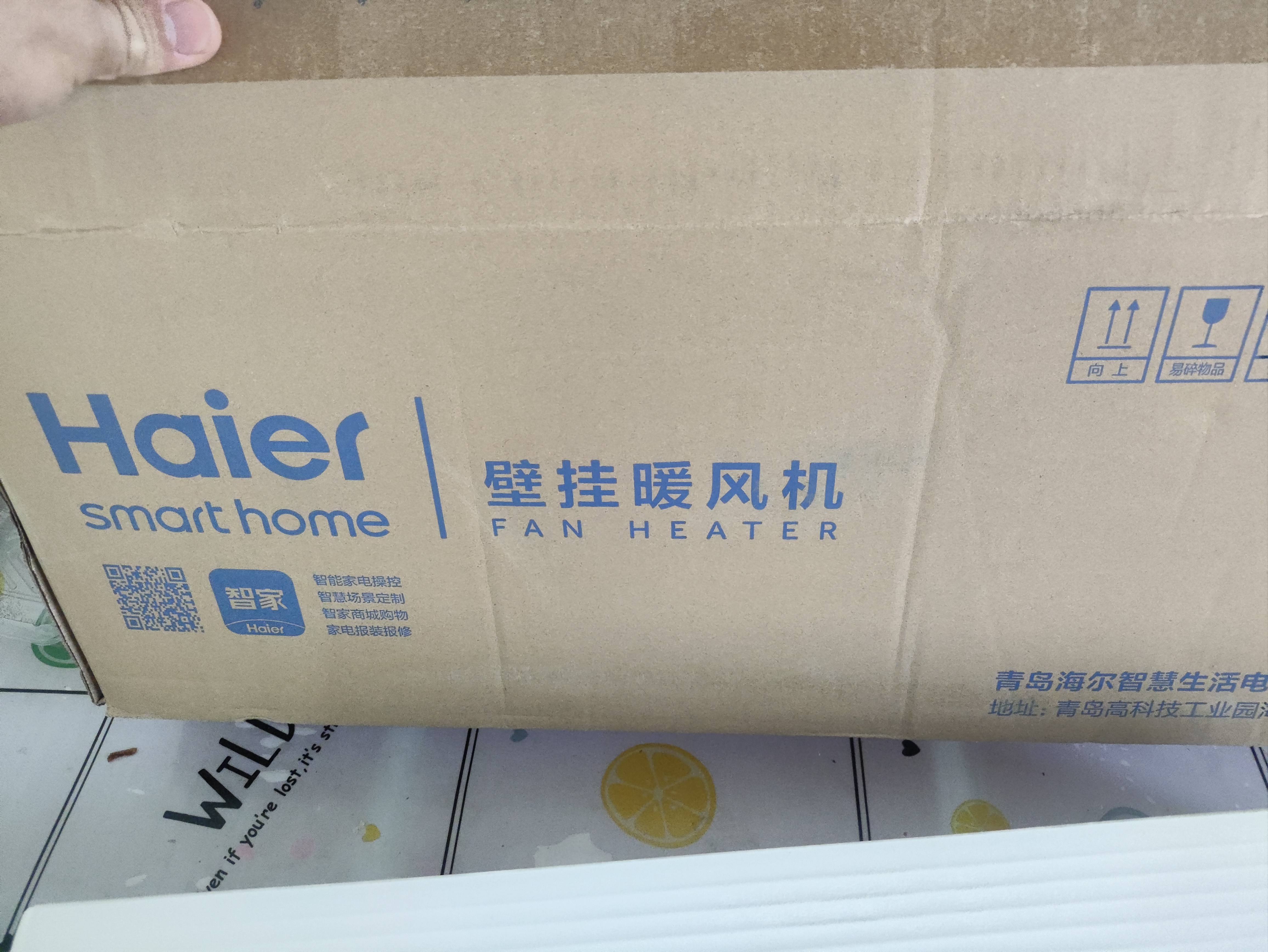 海尔（Haier）壁挂暖风机免打孔悬挂台壁两用取暖器浴室洗澡防水浴霸电暖器轻音电暖气智能语音卧室卫生间热风机 浴室防水/台壁两用/遥控款HNF-2007 实拍图