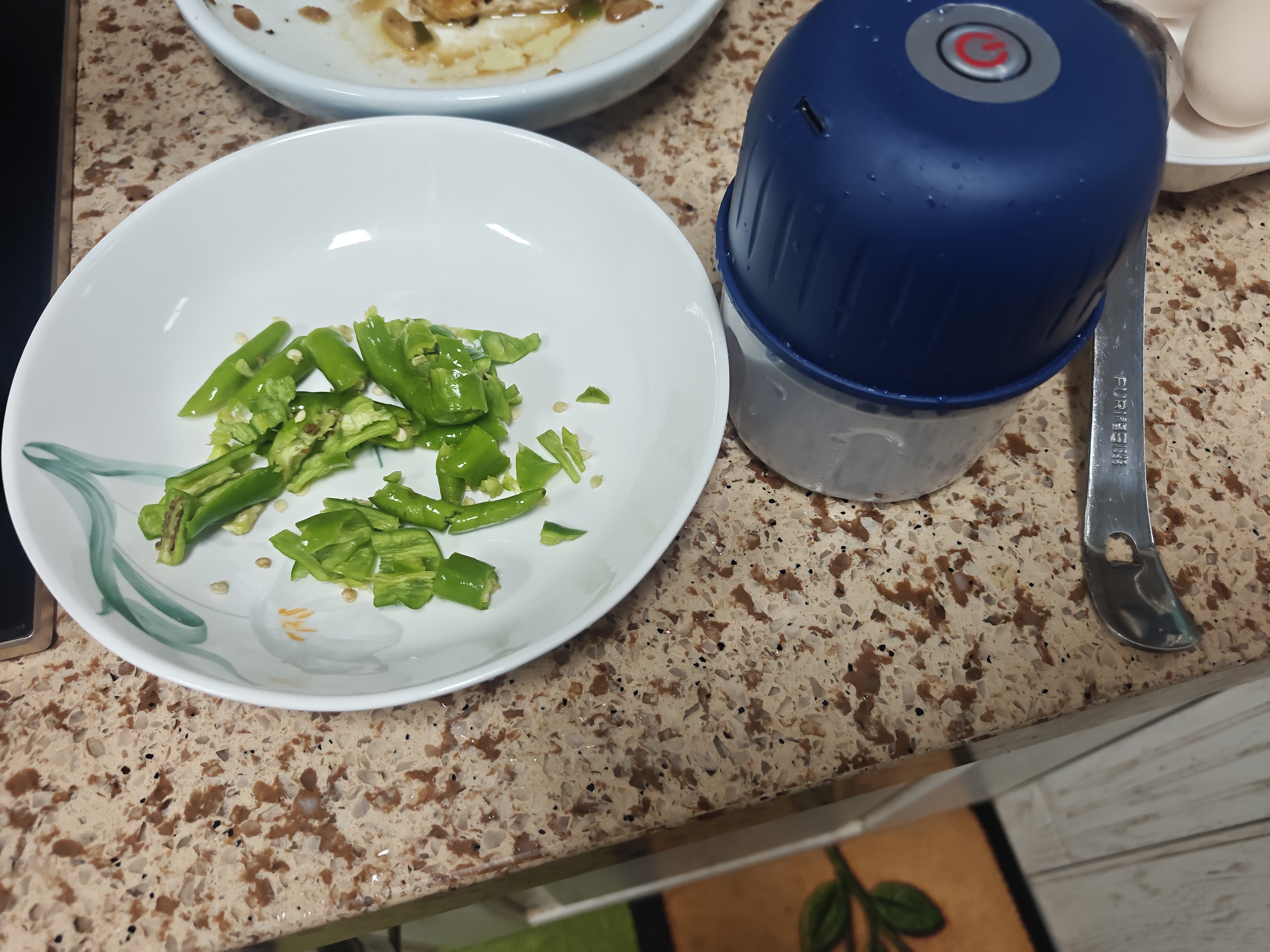 绞肉机小型打蒜器家用绞蒜切蒜器多功能辅食料理机电动蒜泥神器蒜蓉机自动切菜机压蒜器 宝蓝色- 0.26L （升级大电机） 实拍图