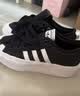 adidas NIZZA PLATFORM厚底增高运动帆布鞋女阿迪达斯三叶草 一号黑/白   38 实拍图