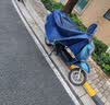 YOUYIFEI电动车雨衣男士双人通用加厚加大遮脚雨披单人摩托车骑行雨衣罩 藏青加厚提花牛津布单人5XL(适合中大型车) 实拍图