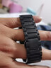 迈乐丰适用华为B7丨B6手环表带B5B3真皮时尚钢制金属商务氟橡胶防水运动替换腕带 B5钢表带【钢制黑+拆表器】 实拍图