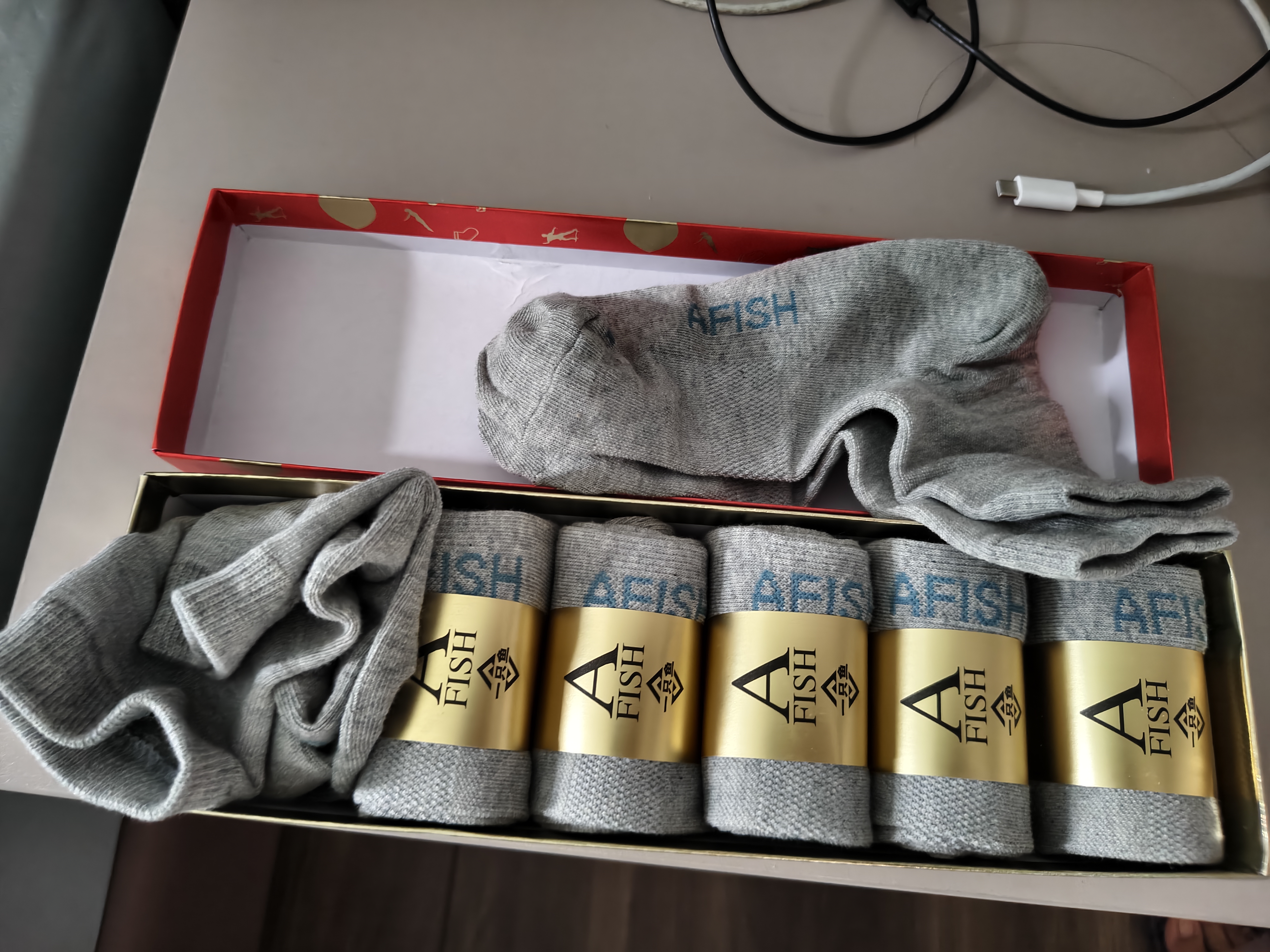 一只鱼袜子男士10A级抗菌防臭夏季运动袜中筒长袜休闲棉袜 实拍图