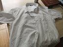 prenomen短袖衬衫男士青年学生修身商务休闲免烫衬衣工作服职业装衣服 纯白色无口袋（拍大一码） 44 /5XL 实拍图