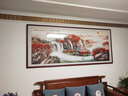 佳得雅新中式客厅装饰画沙发背景墙壁画字画山水画靠山图办公室风景挂画 富春山居图A33 95*251cm宣纸锦绫+有机玻璃+胡桃色实木框（大气款） 实拍图