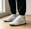 adidas双11主推 ENTRAP美式校园风运动鞋少年感复古板鞋阿迪达斯   白色/金属暗银   40 实拍图