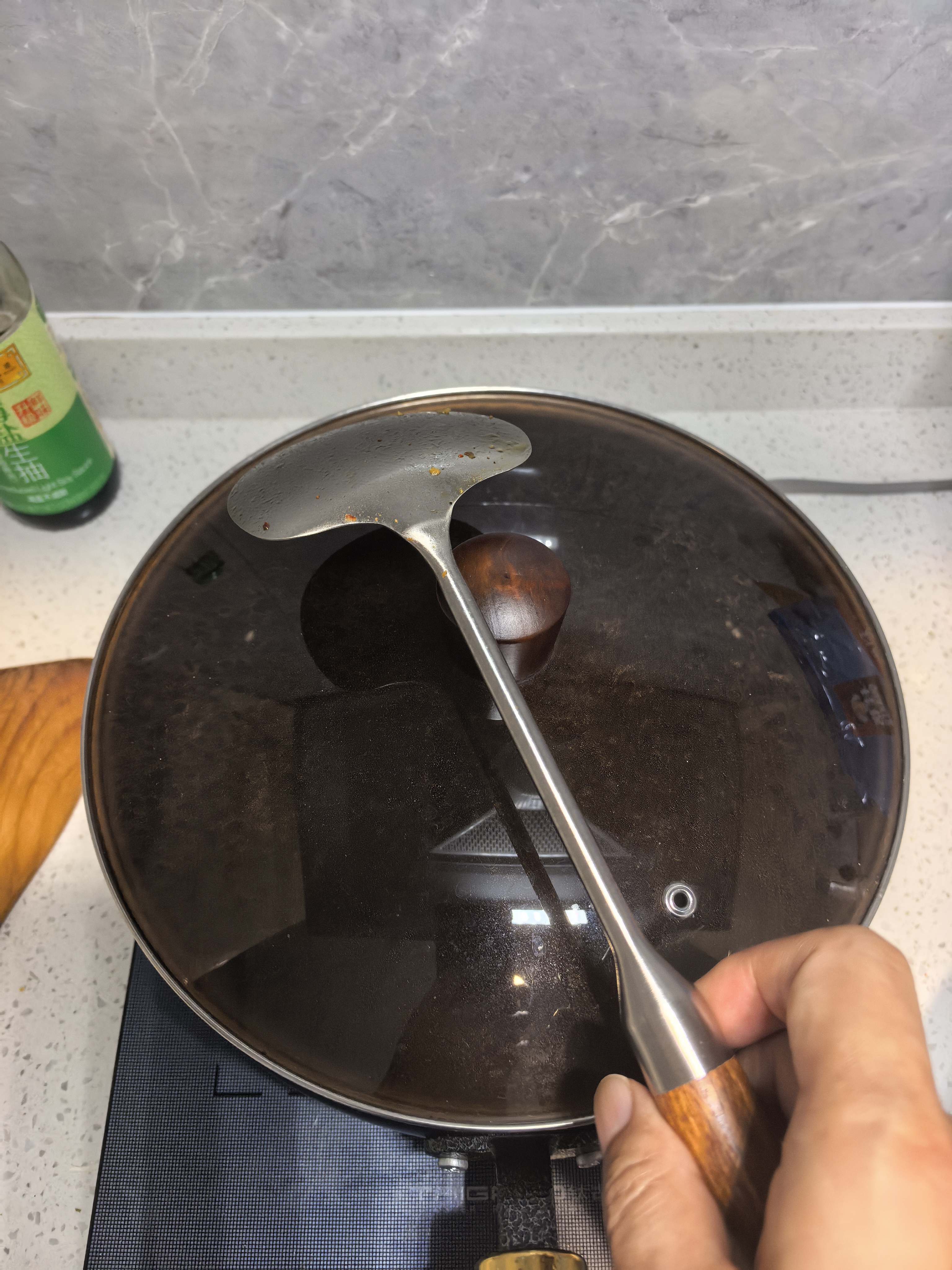 炊大皇316L不锈钢炒勺锅铲蘑菇铲花梨木手柄家用锅铲炒菜铲子小号 实拍图