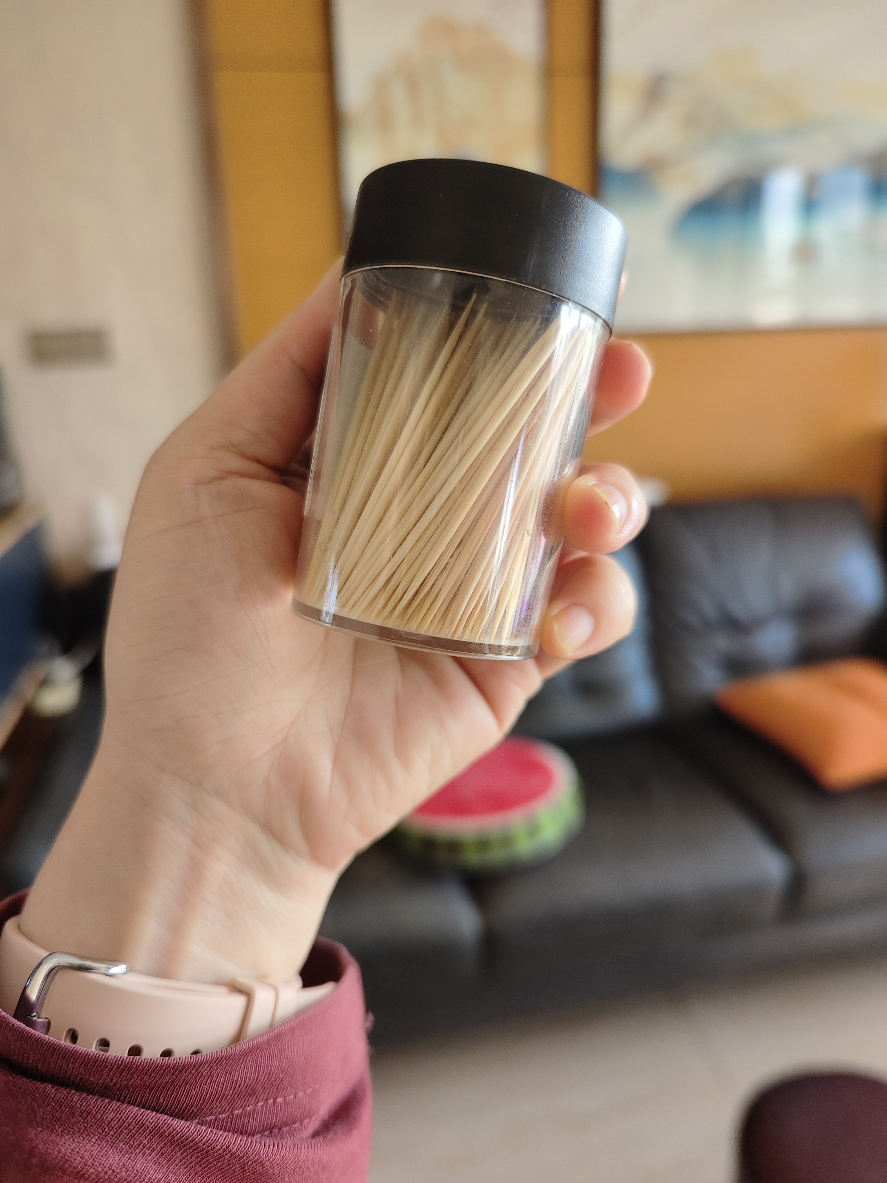 美丽雅牙签400支袋装竹制双头使用剔牙棒便携一次性家用水果小吃签 实拍图