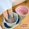 本迪加深泡脚桶24cm家用洗脚足浴盆塑料水桶按摩无电洗脚水桶单个粉色 实拍图