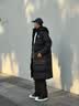 准者（RIGORER）长款羽绒服男2026秋冬新款连帽保暖防风加厚运动户外休闲情侣外套 纯正黑 2XL (185) 实拍图