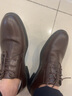海澜之家HLA皮鞋男商务正装秋冬鞋子德比休闲男鞋HAAPXM4DBG576 棕色38 实拍图