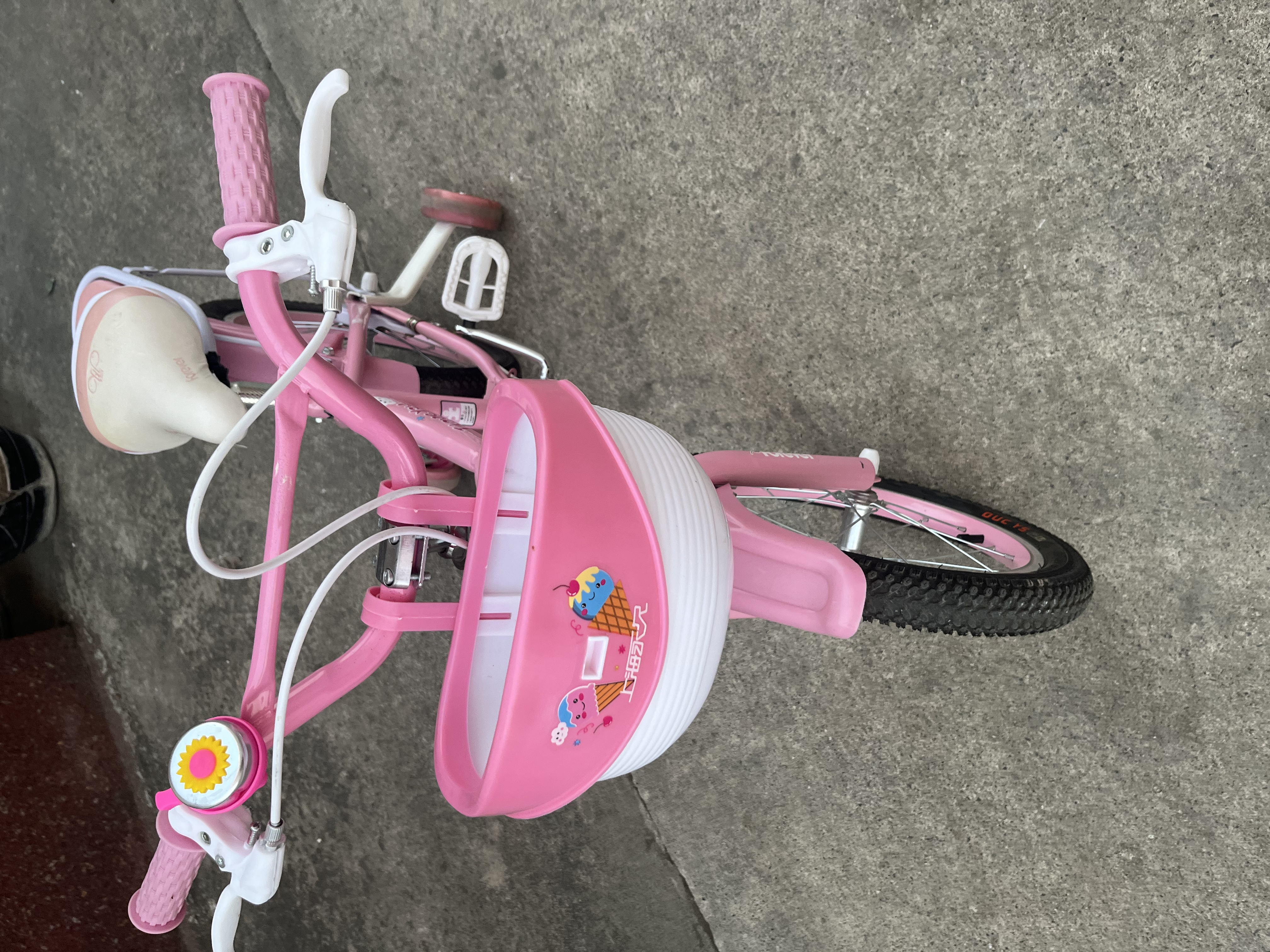 永久（FOREVER）儿童自行车6-10岁男女款宝宝辅助脚踏车 公主粉16寸适合105-135cm 实拍图