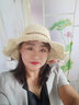 斯普琳遮阳帽子女夏天韩版潮海边防晒帽可折叠太阳帽渔夫帽大沿草帽编织 森女系米色 实拍图