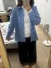 优衣库全棉衬衫/长袖女装衬衣休闲通勤外套482828 491294 491294/63天蓝色 M 实拍图
