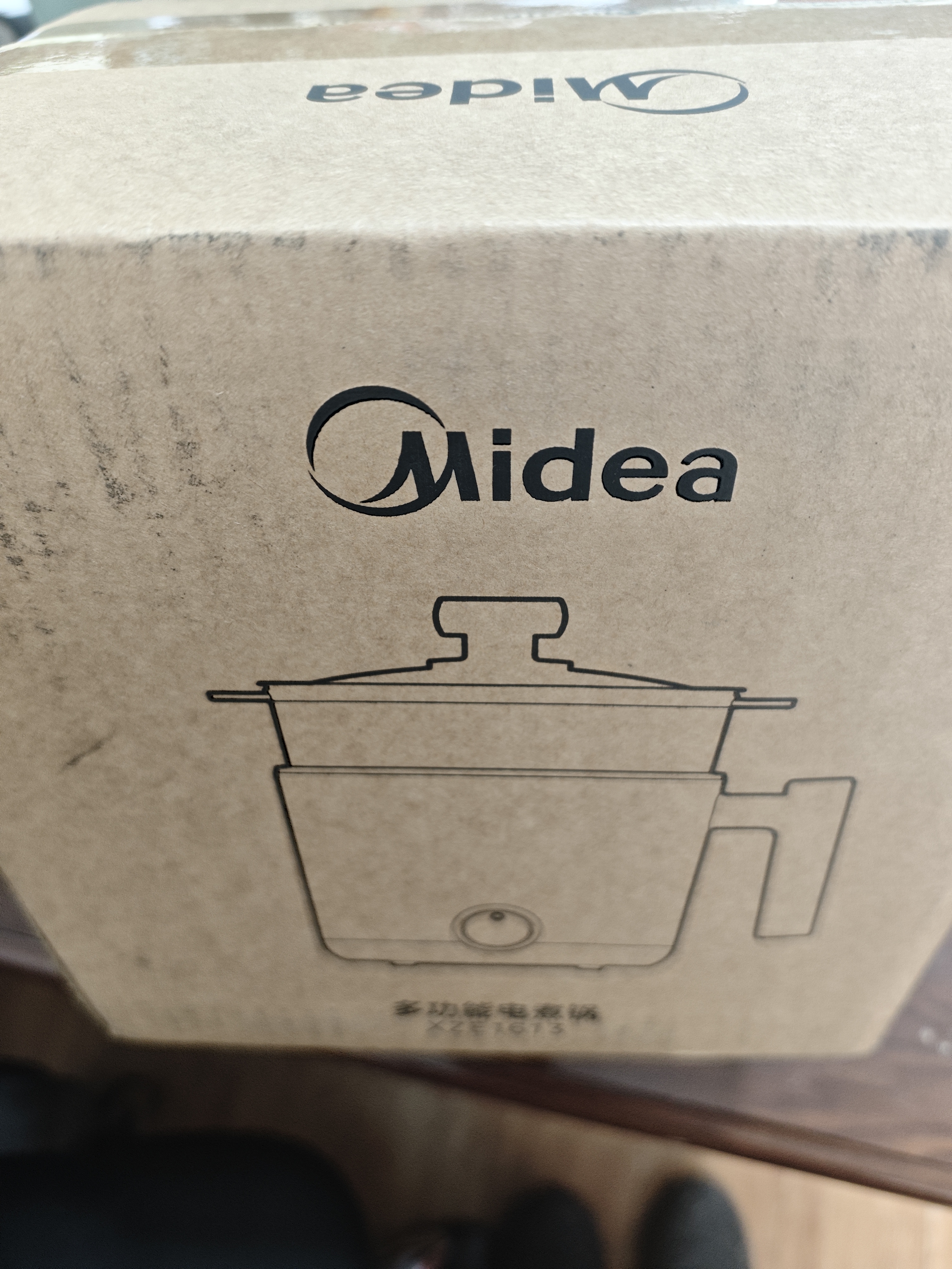 美的（Midea）电煮锅 宿舍小电锅 电蒸锅 学生寝室一体泡面小火锅电煮锅 多功能锅 电热锅 XZE1613 配蒸笼 1.7L 实拍图
