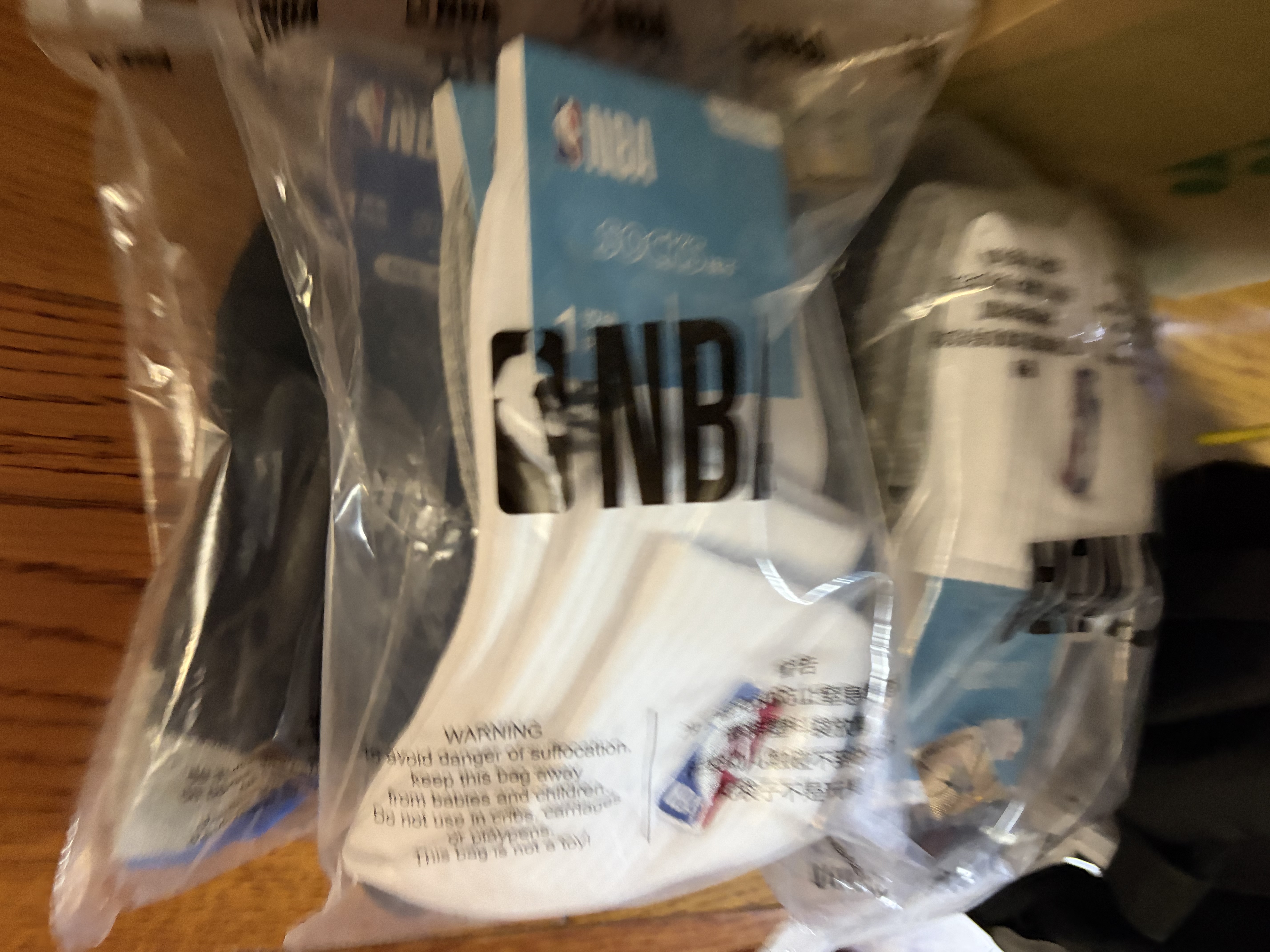 NBA袜子男士运动袜秋冬抗菌防臭消臭吸汗无骨棉袜跑步中筒袜3双 实拍图