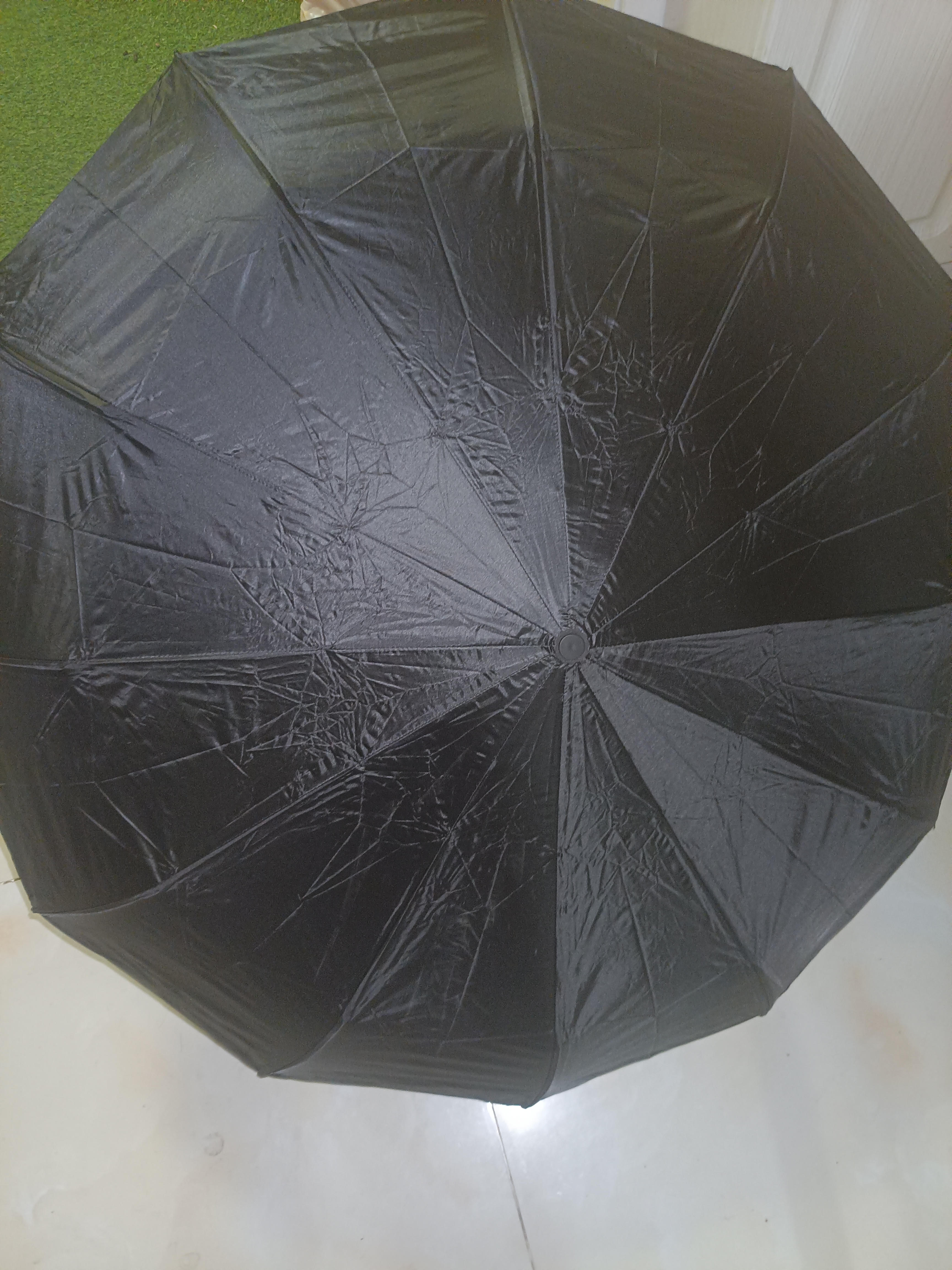 箱居全自动雨伞加固加厚结实抗风大号防晒遮阳伞男女折叠晴雨伞太阳伞 加固黑胶晴雨伞-真24骨自动黑色 实拍图