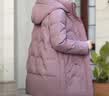 雅鹿中年妈妈羽绒服2025冬新款奶奶纯色中长款老太太保暖防寒鸭绒外套 实拍图