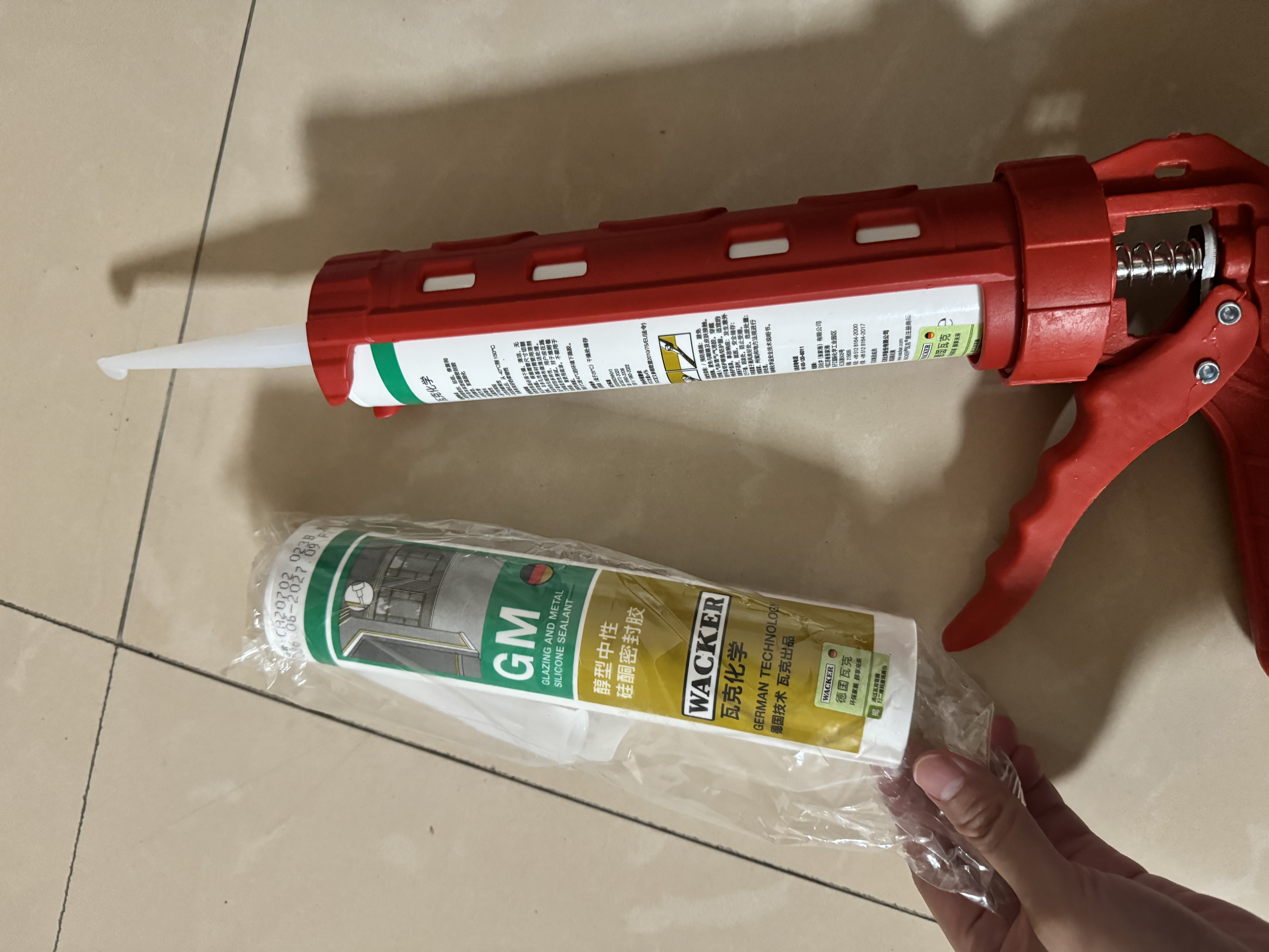 瓦克（WACKER）GM玻璃胶通用型厨卫密封胶美容胶中性防霉门窗橱柜封边胶白色 实拍图
