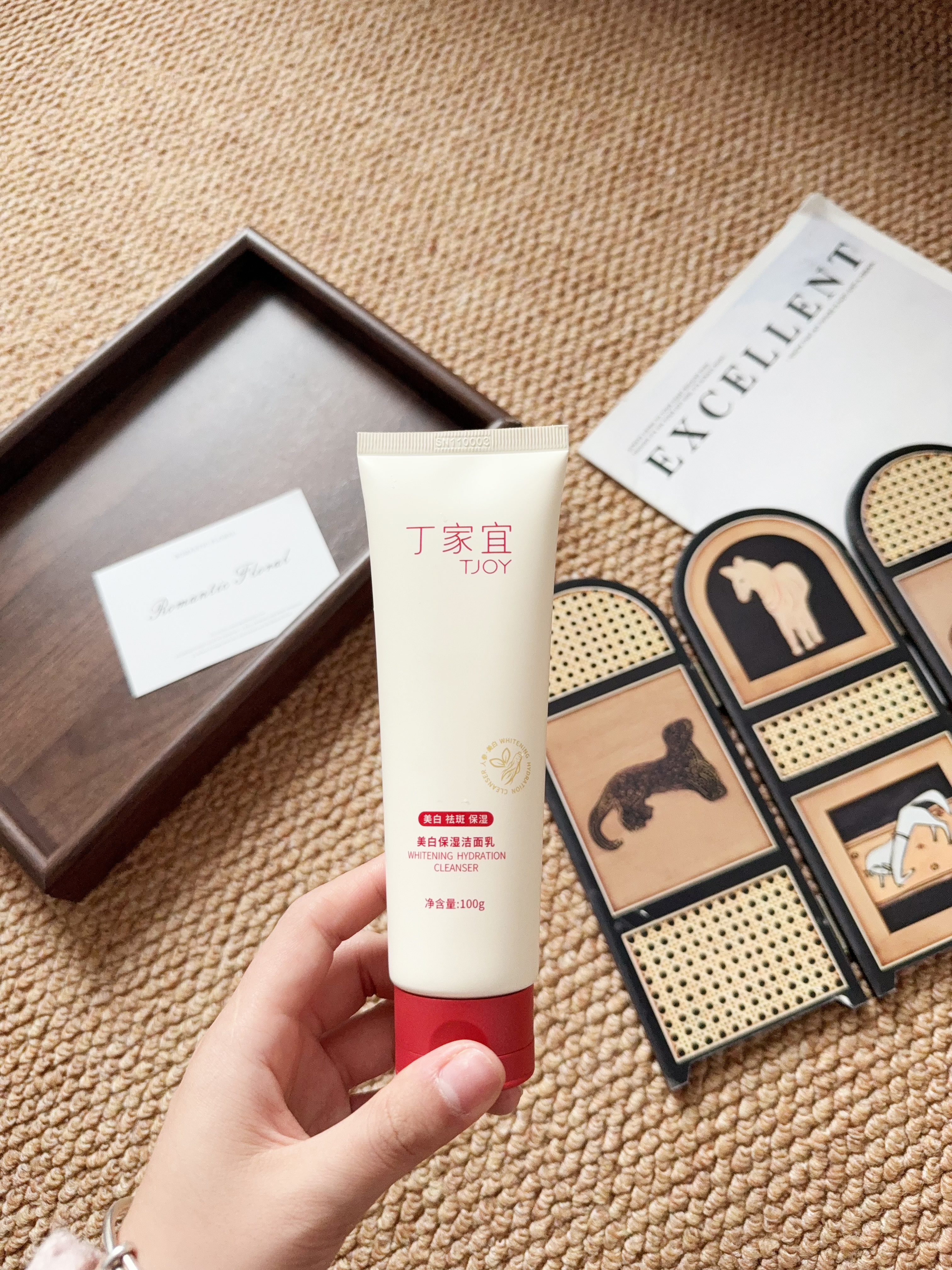 丁家宜（TJOY）美白保湿洁面乳提亮肤色清洁洗面奶女100g 实拍图