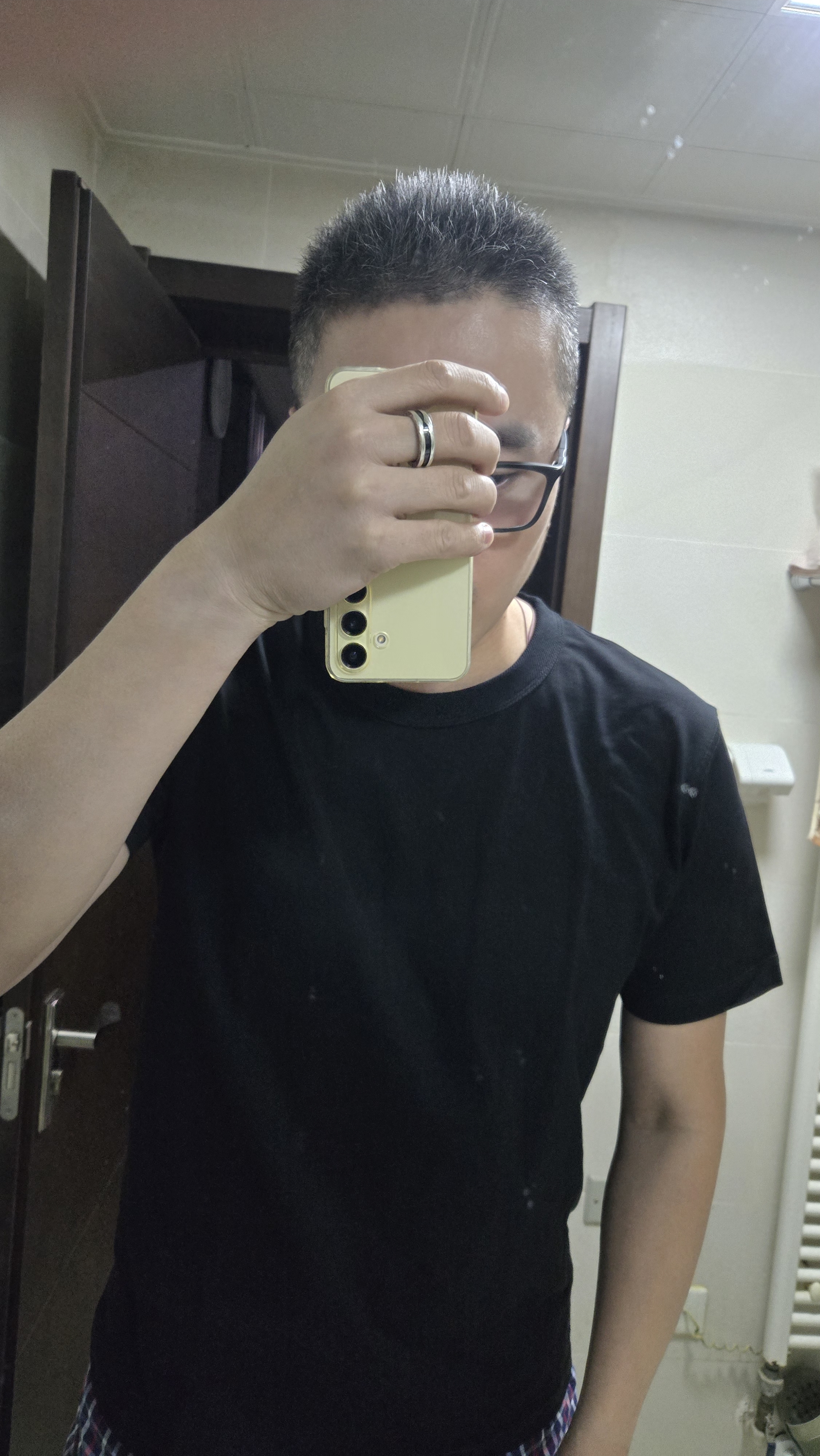 马登工装300g美式重磅t恤男高克重白色正肩t恤纯棉硬挺修身短袖男士夏 黑色 【男生短袖/轻奢高级感体恤/健身T恤】 2XL 【修身版型，合身可拍大一码】 实拍图