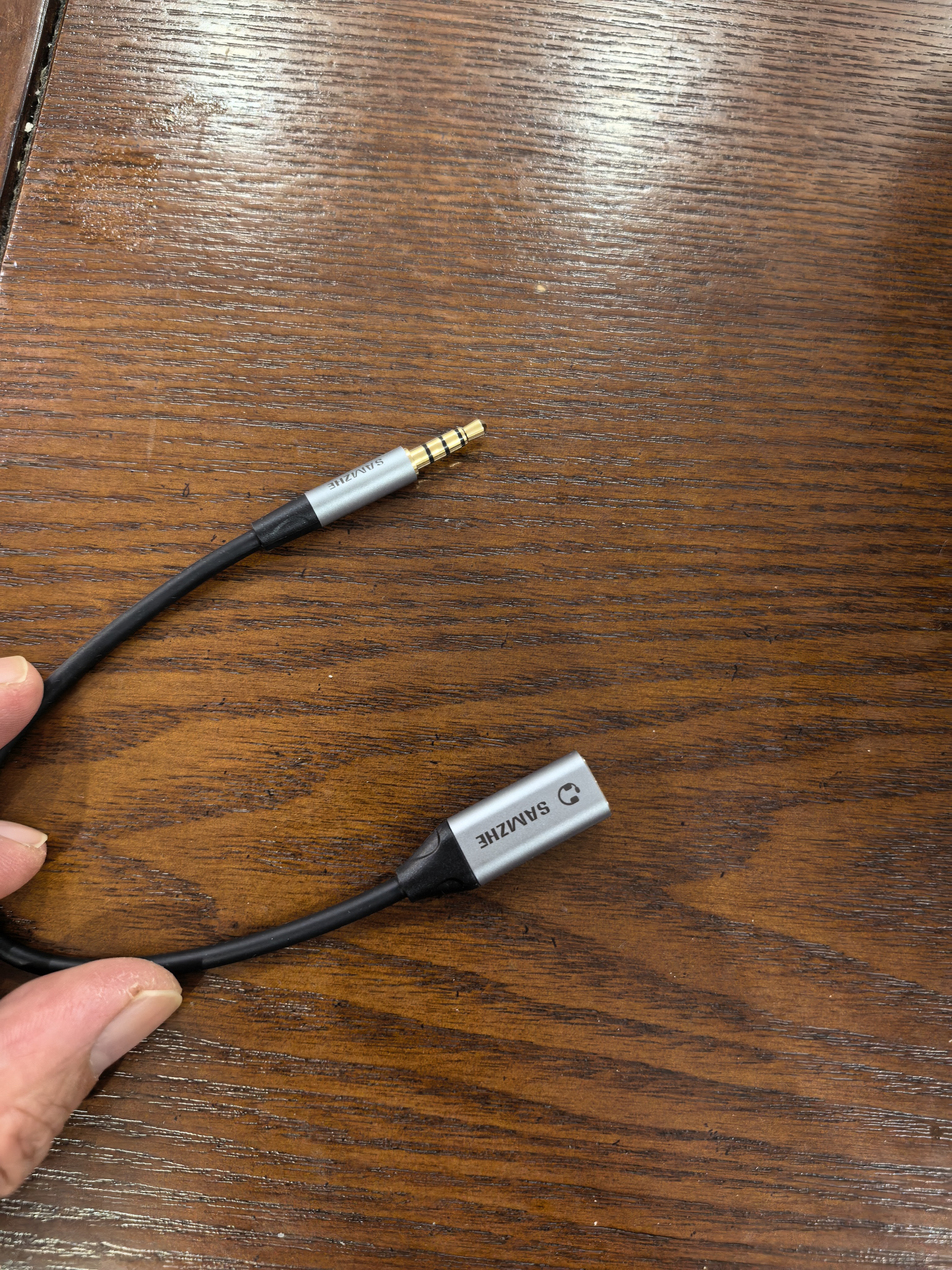 山泽 3.5mm转Type-c耳机转接头 适用华为小米oPPo vivo手机平板笔记本电脑耳机转换器 扁口耳机 CAU02 实拍图